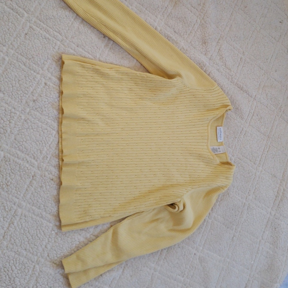 Yellow sweater shirt
